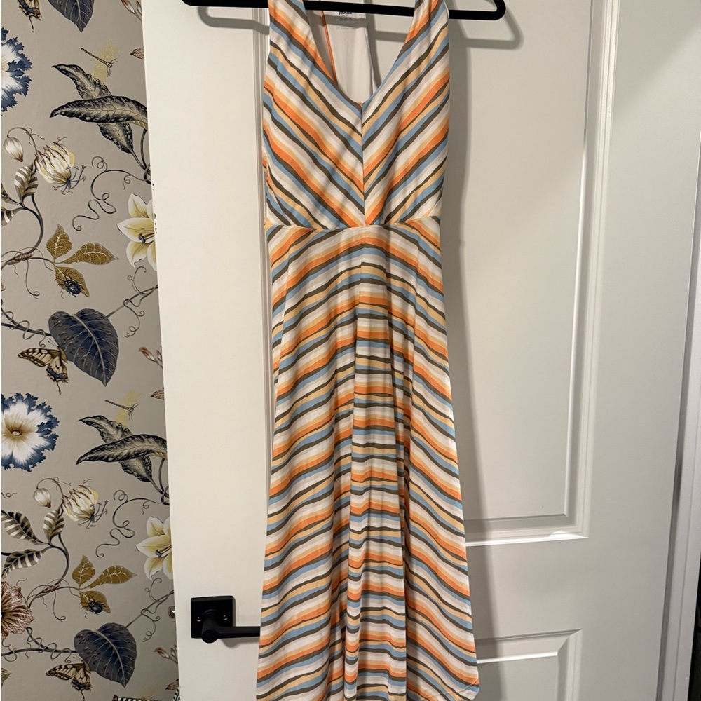 PRANA Striped Multicolor Halter Dress- M